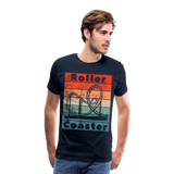 Männer Premium T-Shirt - Rollercoaster - Navy