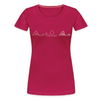 Frauen Premium T-Shirt - Coaster Set - dunkles Pink