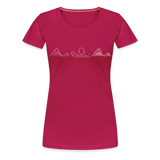 Frauen Premium T-Shirt - Coaster Set - dunkles Pink