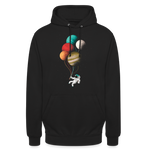 Unisex Hoodie - astronaut balloons - Schwarz