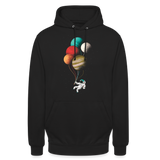Unisex Hoodie - astronaut balloons - Schwarz