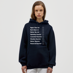 Unisex Hoodie - Achterbahnen Liste - Navy