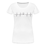 Frauen Premium T-Shirt - Heartbeat Coaster - Weiß
