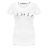 Frauen Premium T-Shirt - Heartbeat Coaster - Weiß