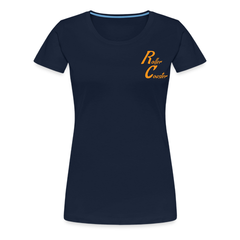 Frauen Premium T-Shirt - Roller Coaster - Navy