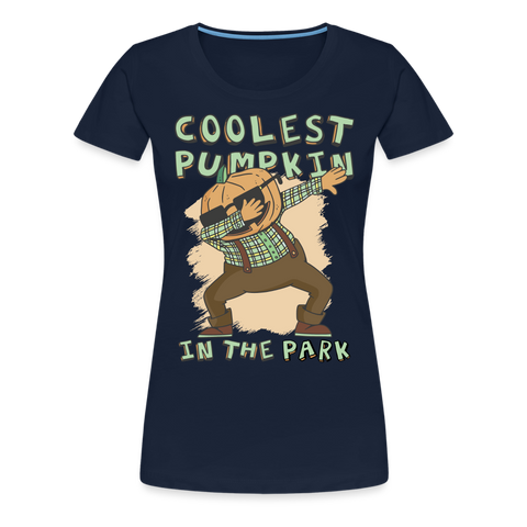 Frauen Premium T-Shirt - coolest pumpkin in the park - Navy