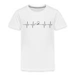 Kinder Premium T-Shirt - Heartbeat Coaster - Weiß