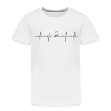 Kinder Premium T-Shirt - Heartbeat Coaster - Weiß