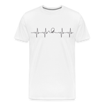 Männer Premium T-Shirt - Heartbeat Coaster - Weiß