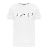 Männer Premium T-Shirt - Heartbeat Coaster - Weiß