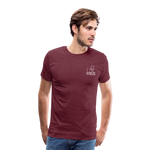 Männer Premium T-Shirt - Adrenalin - Bordeauxrot meliert