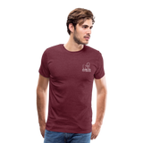Männer Premium T-Shirt - Adrenalin - Bordeauxrot meliert