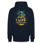 Unisex Hoodie - I love Rollercoasters - Navy