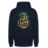 Unisex Hoodie - I love Rollercoasters - Navy