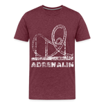 Männer Premium T-Shirt - Adrenalin - Bordeauxrot meliert