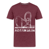 Männer Premium T-Shirt - Adrenalin - Bordeauxrot meliert