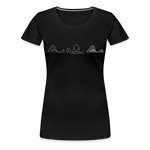 Frauen Premium T-Shirt - Coaster Set - Schwarz