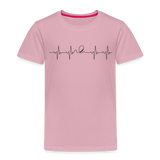 Kinder Premium T-Shirt - Heartbeat Coaster - Hellrosa