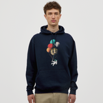 Unisex Hoodie - astronaut balloons - Navy