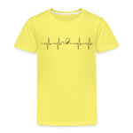 Kinder Premium T-Shirt - Heartbeat Coaster - Gelb