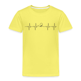 Kinder Premium T-Shirt - Heartbeat Coaster - Gelb
