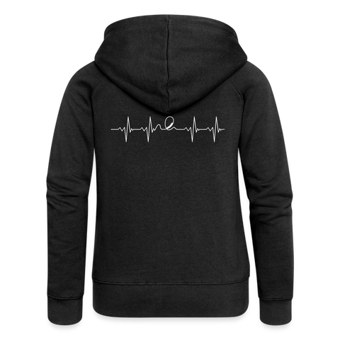 Frauen Premium Kapuzenjacke - Coaster Heartbeat - Schwarz