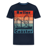 Männer Premium T-Shirt - Rollercoaster - Navy