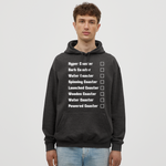 Unisex Hoodie - Achterbahnen Liste - Anthrazit