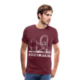 Männer Premium T-Shirt - Adrenalin - Bordeauxrot meliert