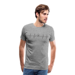Männer Premium T-Shirt - Heartbeat Coaster - Grau meliert