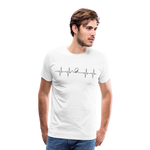 Männer Premium T-Shirt - Heartbeat Coaster - Weiß