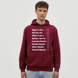 Unisex Hoodie - Achterbahnen Liste - Bordeaux