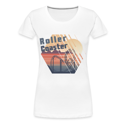 Frauen Premium T-Shirt - Rollercoaster - Weiß