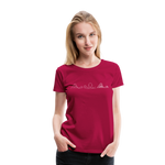 Frauen Premium T-Shirt - Coaster Set - dunkles Pink