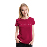 Frauen Premium T-Shirt - Coaster Set - dunkles Pink