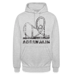 Unisex Hoodie - Adrenalin - Hellgrau meliert