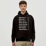 Unisex Hoodie - Achterbahnen Liste - Schwarz