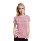 Frauen Premium T-Shirt - Coaster Set - Hellrosa