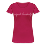 Frauen Premium T-Shirt - Heartbeat Coaster - dunkles Pink