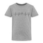 Kinder Premium T-Shirt - Heartbeat Coaster - Grau meliert