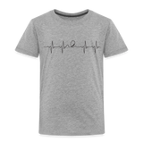 Kinder Premium T-Shirt - Heartbeat Coaster - Grau meliert