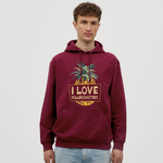 Unisex Hoodie - I love Rollercoasters - Bordeaux