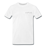 Männer Premium T-Shirt - Heartbeat Coaster - Weiß