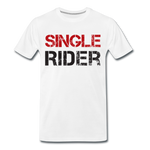 Männer Premium T-Shirt -  Single Rider - Weiß