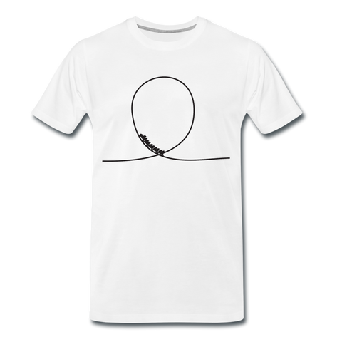 Männer Premium T-Shirt - Looping - Weiß