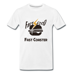 Männer Premium T-Shirt - Fast Food Fast Coaster - Weiß