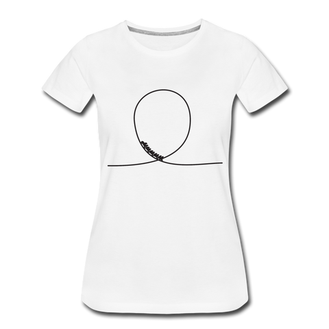 Frauen Premium T-Shirt - Looping - Weiß