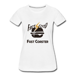 Frauen Premium T-Shirt - Fast Food Fast Coaster - Weiß