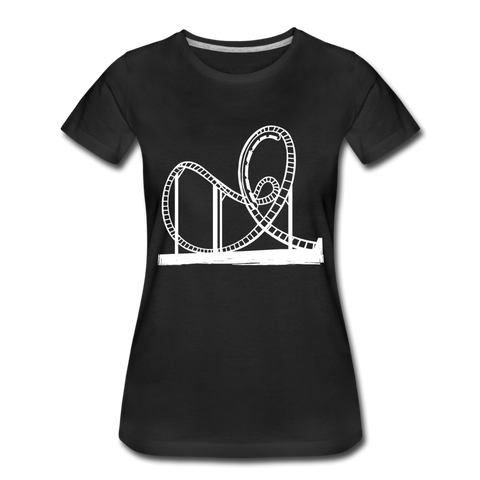 Frauen Premium T-Shirt - Achterbahn - Schwarz