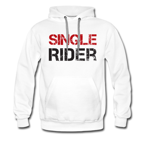 Männer Premium Hoodie - Single Rider - Weiß